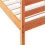 Estructura cama con cabecero madera pino marrón cera 140x200 cm de vidaXL, Camas y somieres - Ref: Foro24-842789, Precio: 132...
