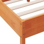 Estructura cama con cabecero madera pino marrón cera 100x200 cm de vidaXL, Camas y somieres - Ref: Foro24-842761, Precio: 94,...