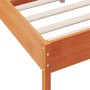 Estructura cama con cabecero madera pino marrón cera 120x190 cm de vidaXL, Camas y somieres - Ref: Foro24-842777, Precio: 115...