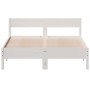 Estructura de cama con cabecero madera pino blanco 120x190 cm de vidaXL, Camas y somieres - Ref: Foro24-842775, Precio: 128,7...