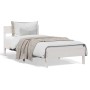 Estructura de cama con cabecero madera de pino blanca 90x200 cm de vidaXL, Camas y somieres - Ref: Foro24-842763, Precio: 100...