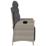 Sillón reclinable de jardín con reposapiés ratán PE gris claro de vidaXL, Sillas de jardín - Ref: Foro24-365286, Precio: 125,...