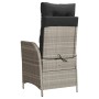 Sillón reclinable de jardín con reposapiés ratán PE gris claro de vidaXL, Sillas de jardín - Ref: Foro24-365286, Precio: 125,...