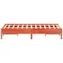 Solid wax brown pine wood bed frame 160x200 cm by vidaXL, Beds and slatted bases - Ref: Foro24-842693, Price: 124,63 €, Disco...