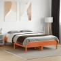 Estructura de cama madera maciza pino marrón cera 135x190 cm de vidaXL, Camas y somieres - Ref: Foro24-842721, Precio: 105,27...