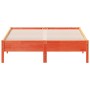 Estructura de cama madera maciza pino marrón cera 135x190 cm de vidaXL, Camas y somieres - Ref: Foro24-842721, Precio: 105,27...