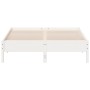 Estructura de cama de madera maciza de pino blanco 160x200 cm de vidaXL, Camas y somieres - Ref: Foro24-842691, Precio: 128,4...