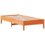 Estructura de cama madera maciza pino marrón cera 100x200 cm de vidaXL, Camas y somieres - Ref: Foro24-842709, Precio: 84,48 ...