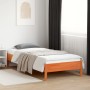 Estructura de cama madera maciza pino marrón cera 100x200 cm de vidaXL, Camas y somieres - Ref: Foro24-842709, Precio: 84,48 ...