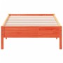 Estructura de cama madera maciza pino marrón cera 100x200 cm de vidaXL, Camas y somieres - Ref: Foro24-842709, Precio: 84,48 ...