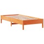 Estructura de cama madera maciza pino marrón cera 100x200 cm de vidaXL, Camas y somieres - Ref: Foro24-842709, Precio: 84,48 ...