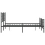 Estructura de cama cabecero y estribo metal negro 140x200 cm de vidaXL, Camas y somieres - Ref: Foro24-355580, Precio: 116,09...