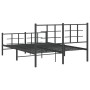 Estructura de cama cabecero y estribo metal negro 140x200 cm de vidaXL, Camas y somieres - Ref: Foro24-355580, Precio: 116,09...