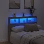 Cabecero de cama con LED roble Sonoma 140x17x102 cm de vidaXL, Cabeceros y pies de cama - Ref: Foro24-839198, Precio: 87,65 €...