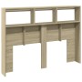 Cabecero de cama con LED roble Sonoma 140x17x102 cm de vidaXL, Cabeceros y pies de cama - Ref: Foro24-839198, Precio: 82,75 €...