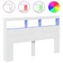 Bettkopfteil mit weißer LED 160x17x102 cm von vidaXL, Kopf- und Fußteile - Ref: Foro24-839203, Preis: 113,34 €, Rabatt: %