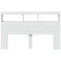 Cabecero de cama con LED blanco 160x17x102 cm de vidaXL, Cabeceros y pies de cama - Ref: Foro24-839203, Precio: 115,52 €, Des...