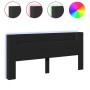 Cabecero de cama con LED negro 220x16,5x103,5 cm de vidaXL, Cabeceros y pies de cama - Ref: Foro24-839274, Precio: 97,27 €, D...