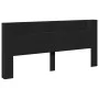 Cabecero de cama con LED negro 220x16,5x103,5 cm de vidaXL, Cabeceros y pies de cama - Ref: Foro24-839274, Precio: 96,00 €, D...