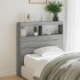 Cabecero de cama con luz LED gris Sonoma 100x17x102 cm de vidaXL, Cabeceros y pies de cama - Ref: Foro24-839187, Precio: 73,4...