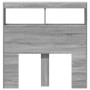 Cabecero de cama con luz LED gris Sonoma 100x17x102 cm de vidaXL, Cabeceros y pies de cama - Ref: Foro24-839187, Precio: 73,4...
