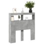 Cabecero de cama con luz LED gris hormigón 100x17x102 cm de vidaXL, Cabeceros y pies de cama - Ref: Foro24-839185, Precio: 60...