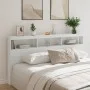 Headboard with white LED light 200x17x102 cm by vidaXL, Headboards and footboards - Ref: Foro24-839217, Price: 124,04 €, Disc...