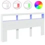 Headboard with white LED light 200x17x102 cm by vidaXL, Headboards and footboards - Ref: Foro24-839217, Price: 124,04 €, Disc...
