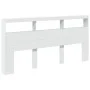 Headboard with white LED light 200x17x102 cm by vidaXL, Headboards and footboards - Ref: Foro24-839217, Price: 124,04 €, Disc...