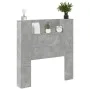 Cabecero de cama con luz LED gris hormigón 100x16,5x103,5 cm de vidaXL, Cabeceros y pies de cama - Ref: Foro24-839234, Precio...