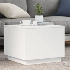 Mesa de centro con luces LED blanco 50x50x40 cm de vidaXL, Mesas de centro - Ref: Foro24-839868, Precio: 50,24 €, Descuento: %