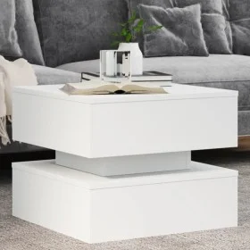 Mesa de centro con luces LED blanco 50x50x40 cm de vidaXL, Mesas de centro - Ref: Foro24-839854, Precio: 76,15 €, Descuento: %