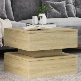 Couchtisch mit LED-Leuchten Sonoma-Eiche 50x50x40 cm von vidaXL, Couchtisch - Ref: Foro24-839856, Preis: 69,41 €, Rabatt: %