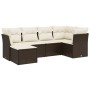 Set sofás de jardín 6 piezas y cojines ratán sintético marrón de vidaXL, Conjuntos de jardín - Ref: Foro24-3263179, Precio: 3...