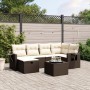 Set sofás de jardín 6 piezas y cojines ratán sintético marrón de vidaXL, Conjuntos de jardín - Ref: Foro24-3263799, Precio: 3...
