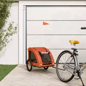 Pet Bicycle Trailer Iron Oxford Cloth Orange by vidaXL, pet strollers - Ref: Foro24-93963, Price: 94,04 €, Discount: %