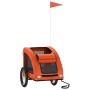 Remolque de bicicleta mascotas hierro tela Oxford naranja de vidaXL, Cochecitos para mascotas - Ref: Foro24-93963, Precio: 95...