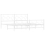 Estructura cama metal con cabecero y pie cama blanco 183x213 cm de vidaXL, Camas y somieres - Ref: Foro24-376298, Precio: 129...