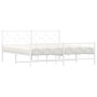 Estructura cama metal con cabecero y pie cama blanco 183x213 cm de vidaXL, Camas y somieres - Ref: Foro24-376298, Precio: 129...