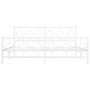 Estructura cama metal con cabecero y pie cama blanco 183x213 cm de vidaXL, Camas y somieres - Ref: Foro24-376298, Precio: 129...