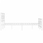 Estructura cama metal con cabecero y pie cama blanco 183x213 cm de vidaXL, Camas y somieres - Ref: Foro24-376298, Precio: 129...