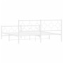 Estructura cama metal con cabecero y pie cama blanco 183x213 cm de vidaXL, Camas y somieres - Ref: Foro24-376298, Precio: 129...
