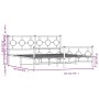 Estructura cama metal con cabecero y pie cama blanco 183x213 cm de vidaXL, Camas y somieres - Ref: Foro24-376298, Precio: 129...