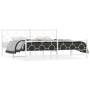 Estructura cama metal con cabecero y estribo blanco 200x200 cm de vidaXL, Camas y somieres - Ref: Foro24-376300, Precio: 131,...
