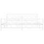 Estructura cama metal con cabecero y estribo blanco 200x200 cm de vidaXL, Camas y somieres - Ref: Foro24-376300, Precio: 131,...