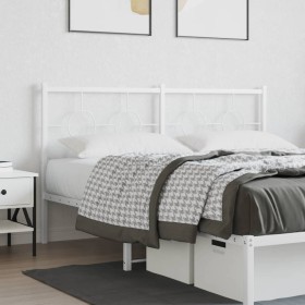 Cabecero de metal blanco 150 cm de vidaXL, Cabeceros y pies de cama - Ref: Foro24-376309, Precio: 40,41 €, Descuento: %
