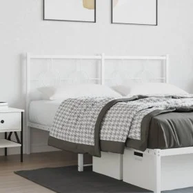 Cabecero de metal blanco 150 cm de vidaXL, Cabeceros y pies de cama - Ref: Foro24-376309, Precio: 39,91 €, Descuento: %