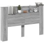 Cabecero de cama con luz LED gris Sonoma 160x16,5x103,5 cm de vidaXL, Cabeceros y pies de cama - Ref: Foro24-839257, Precio: ...
