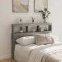 Cabecero de cama con luz LED gris Sonoma 140x17x102 cm de vidaXL, Cabeceros y pies de cama - Ref: Foro24-839201, Precio: 98,8...