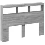 Cabecero de cama con luz LED gris Sonoma 140x17x102 cm de vidaXL, Cabeceros y pies de cama - Ref: Foro24-839201, Precio: 98,8...